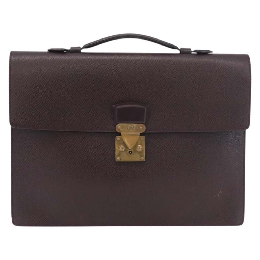 Louis Vuitton Taiga Serviette Kourad Business Bag Acajou Red